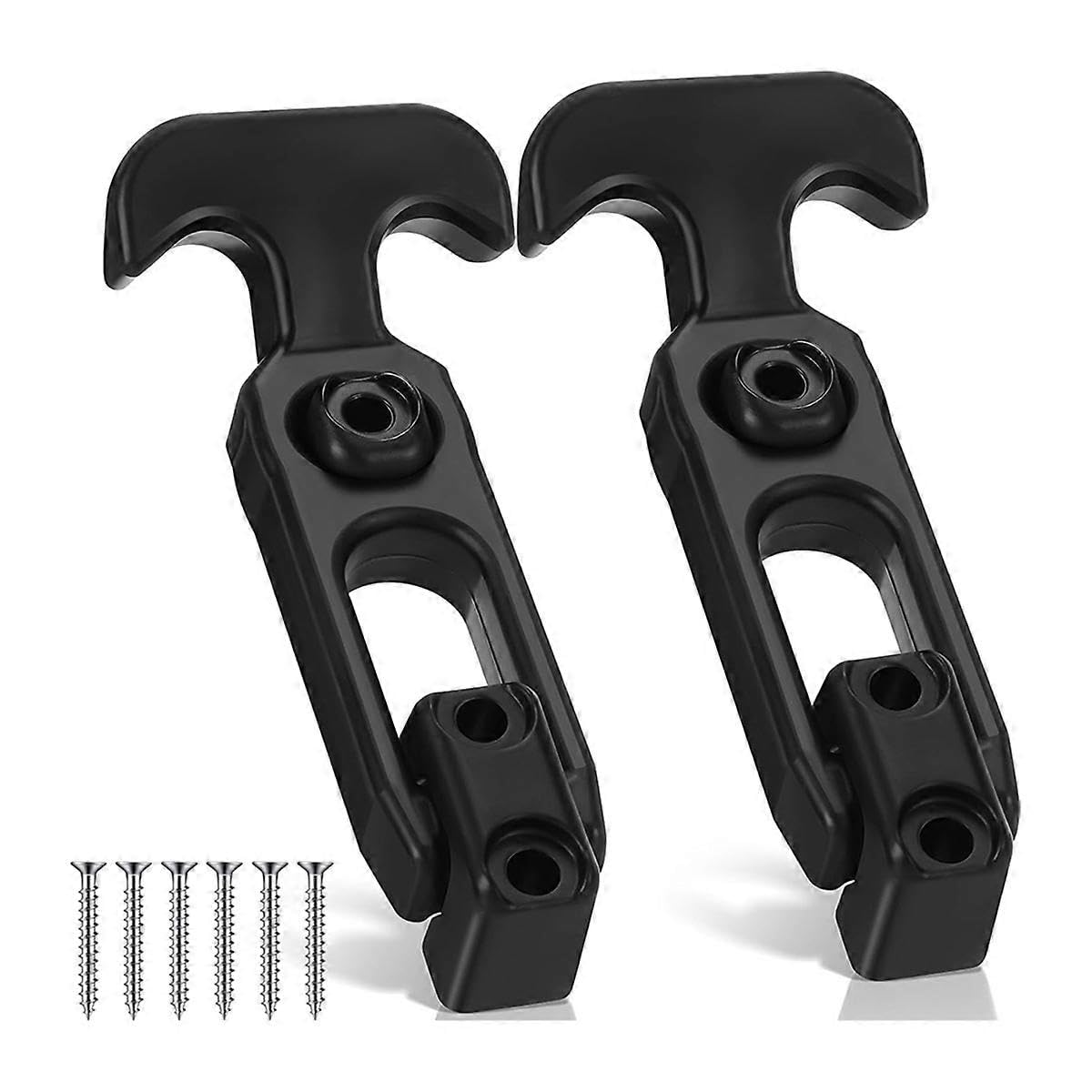 Flexible Rubber Draw Latch T Handle Hasp Rubber Draw Latches with Screws for Hood Cooler Tool Cabinet Boat 2 Pcs