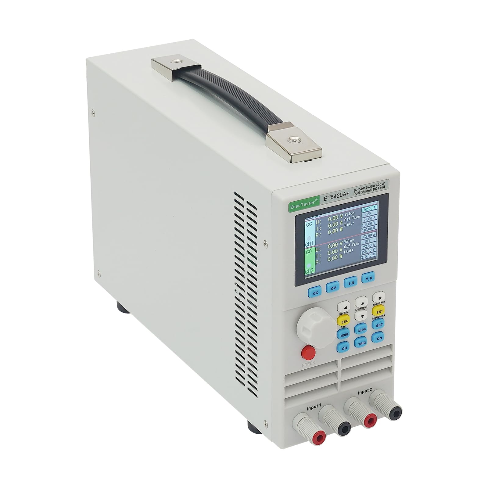 Elektroniczny tester obciążenia programowalny z dwoma kanałami | 400 W 0-150 V 2 x 20 A DC interfejs USB CC/CV/CR/CP ekran LCD do zasilaczy i test LED