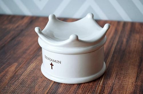 Miniatura 5 de Personalized Baptism Gift, First Communion Gift, Confirmation Gift - With Irish Blessing or Custom Text - Crown Keepsake Box