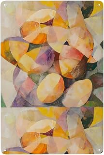 Acbnsll Abstract potato colors Printed Tin decorative painting 8x12in Made of tinplate, wear-resistant and durable