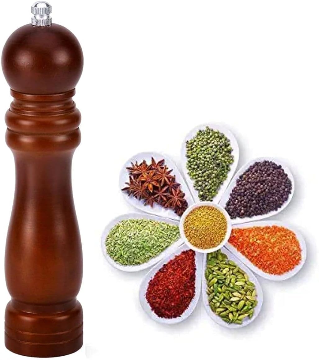 Buy Luximal Wooden Amazing Salt and Black Pepper Crusher Mill Sprinkler