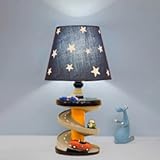 Table Lamp&comma; Adorable 14 Inch Racing Road Style Kids Desk Lamp&comma; Car Bedside Lamp Ideal for Children&apos;s Bedroom Decor&comma; Includes LED Bulb&comma; speed track&comma; HB-LFL905