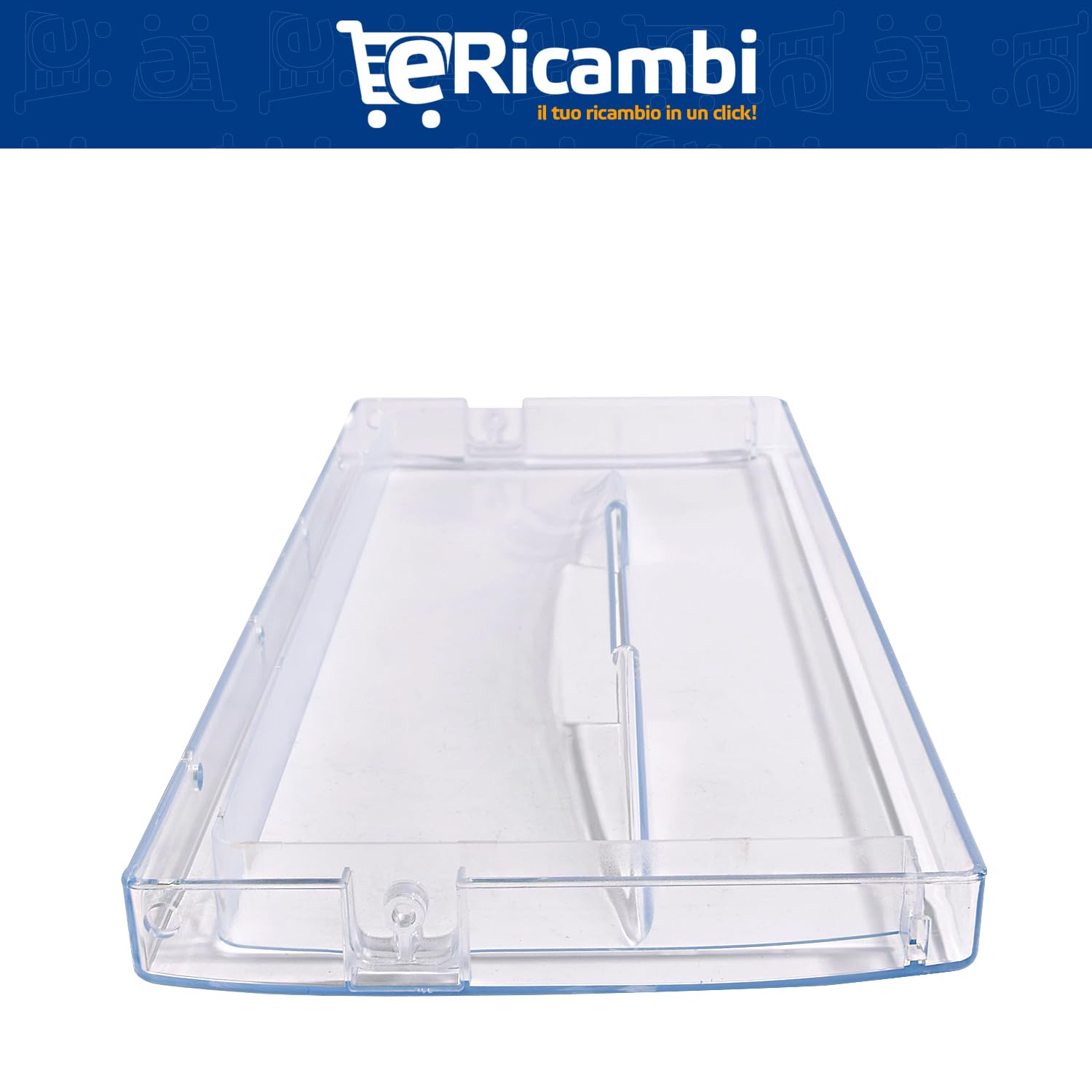 ERICAMBI®, Sportello Frontale Freezer Congelatore Frigorifero, Compatibile con Ariston Indesit, Dimensioni: 383x164x22 (mm) per Modelli: BCB BCF BCH HMB Trasparente Crystal