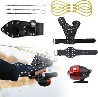 パチンコ スリングショット用アクセサリー 釣り用リール 釣り矢 替えゴム 釣りセット アウトドア 狩猟用 (左手用)