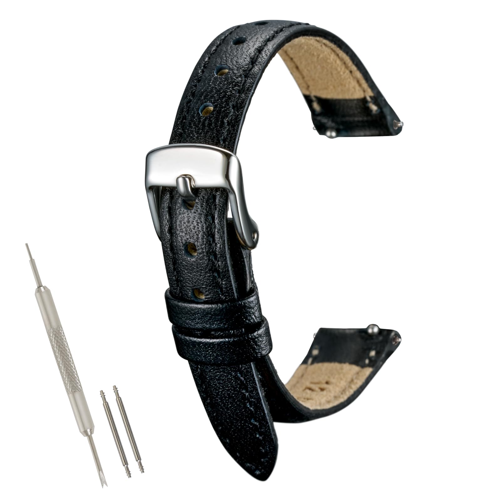 Bambi MC002 Cowhide Watch Band Leather Strap 10mm-20mm Made in Japan