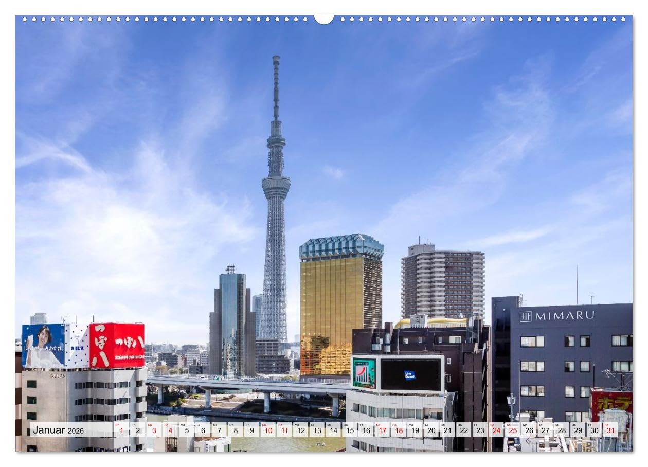 Tokio - Das Herz Japans (hochwertiger Premium Wandkalender 2026 DIN A2 quer), Kunstdruck in Hochglanz: Tradition im Puls der Großstadt (CALVENDO Orte)