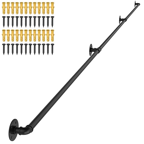 OUSHENG Stair Railing Indoor Hand Rails for Outdoor Steps, Industrial