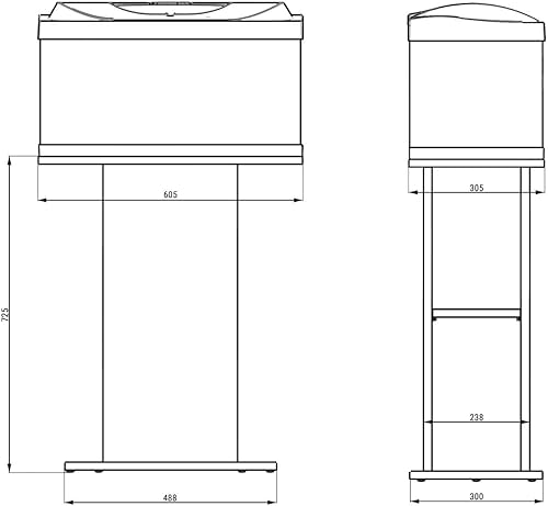 Miniatura 4 de Tetra Armario de suelo para acuario especialmente diseñado para la línea de arranque 5480 L acuarios para soporte seguro, color negro