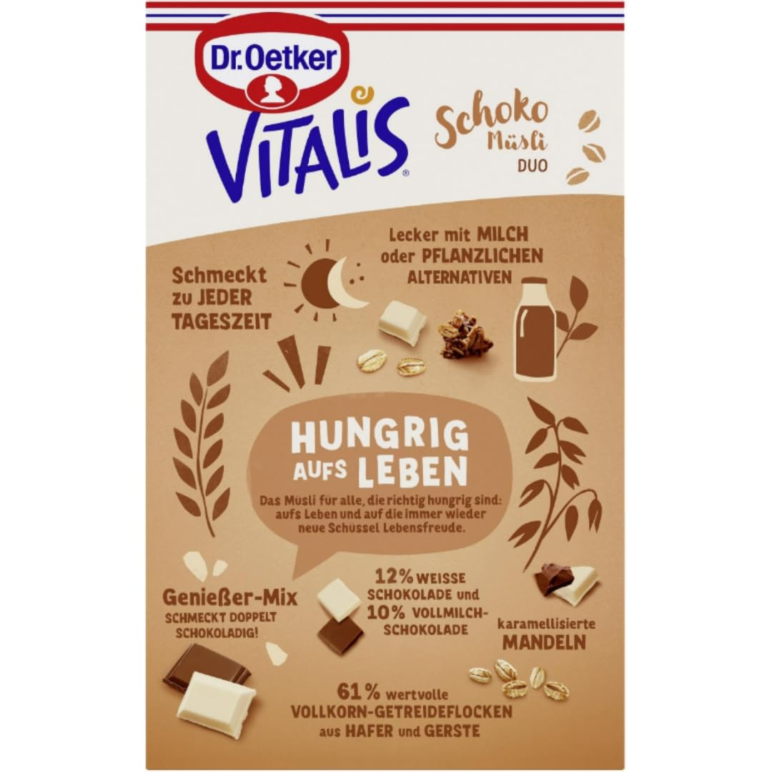 Schoko Duo Müsli Knusper Müsli 500 g X 5 Packungen