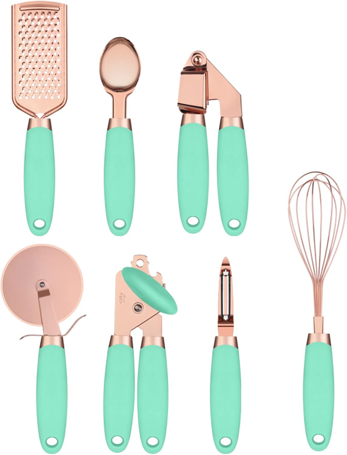 Kitchenware Set Kitchen Utensils Baking Tools Handle Can Opener Ice Scream Peeler Pizza Cutter Garlic Press 7x