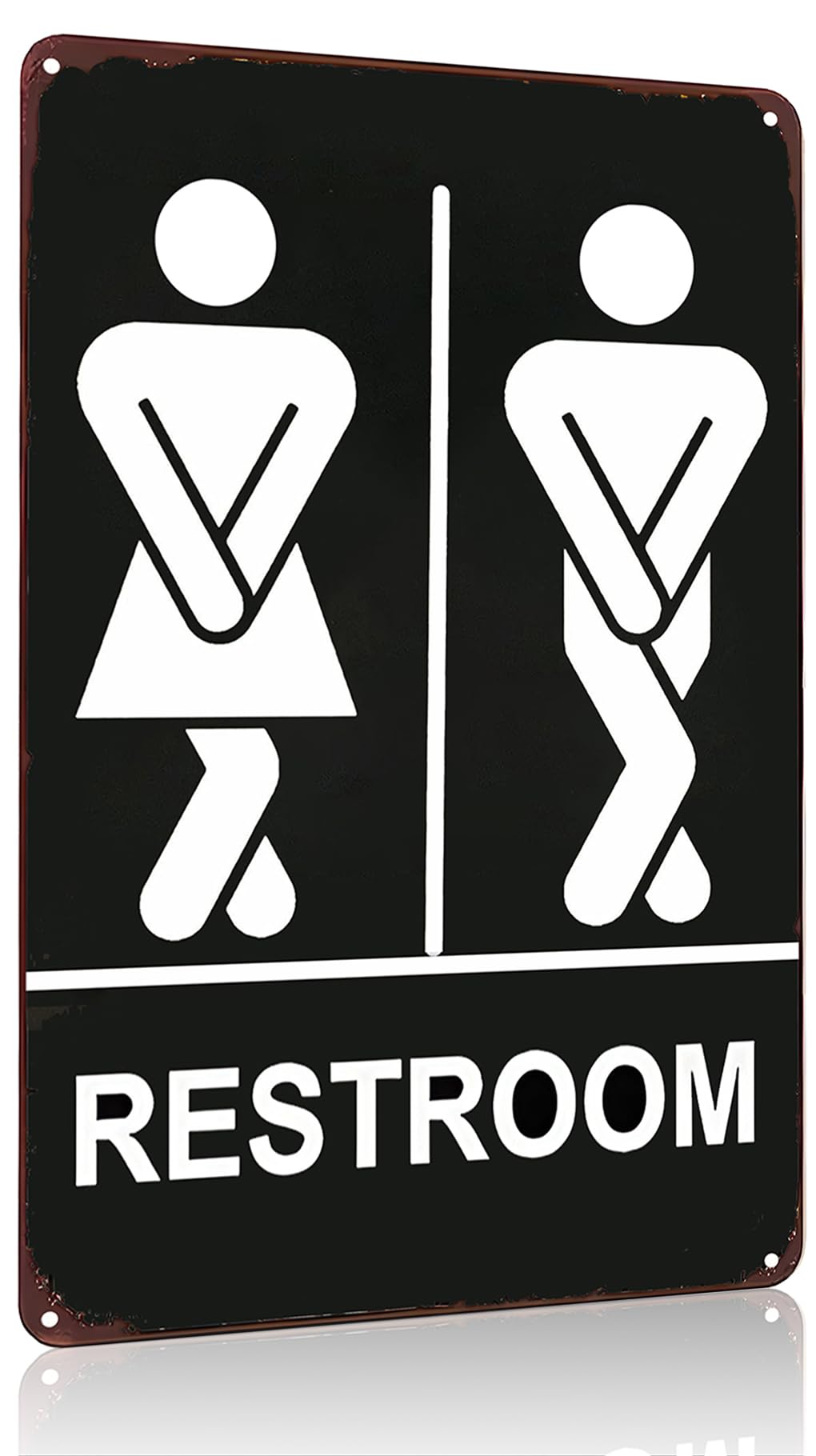 Vintage Metal Tin Sign Funny Bathroom Gifts Men And Women Restroom For Bathroom Restroom Decor 8x12 Inch (3261) Custom Private Property Signs Outdoor