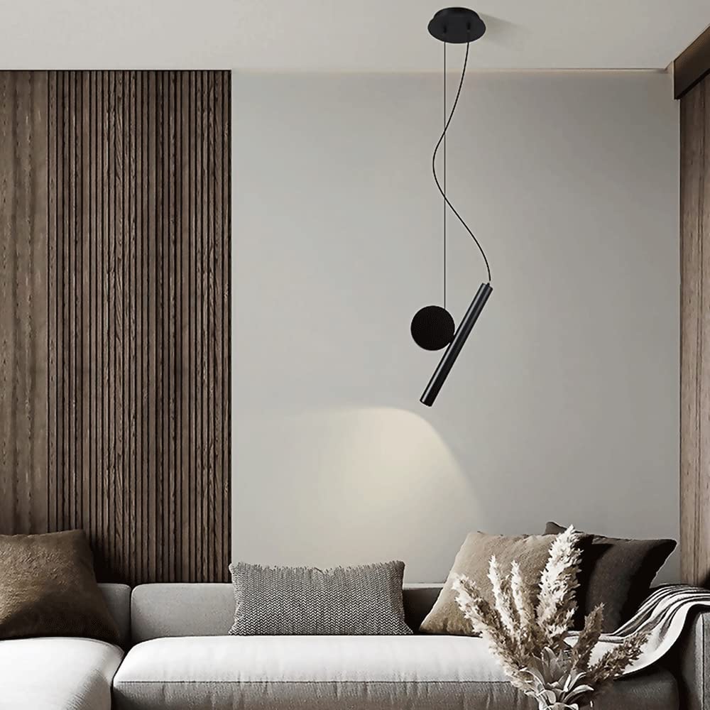 Lampa wisząca przy łóżku z długą rurką, reflektor sufitowy z lampą sufitową z soczewką optyczną, nowoczesna lampa wisząca LED 3W 4000K, prosty narożnik do salonu, lampki do czytania