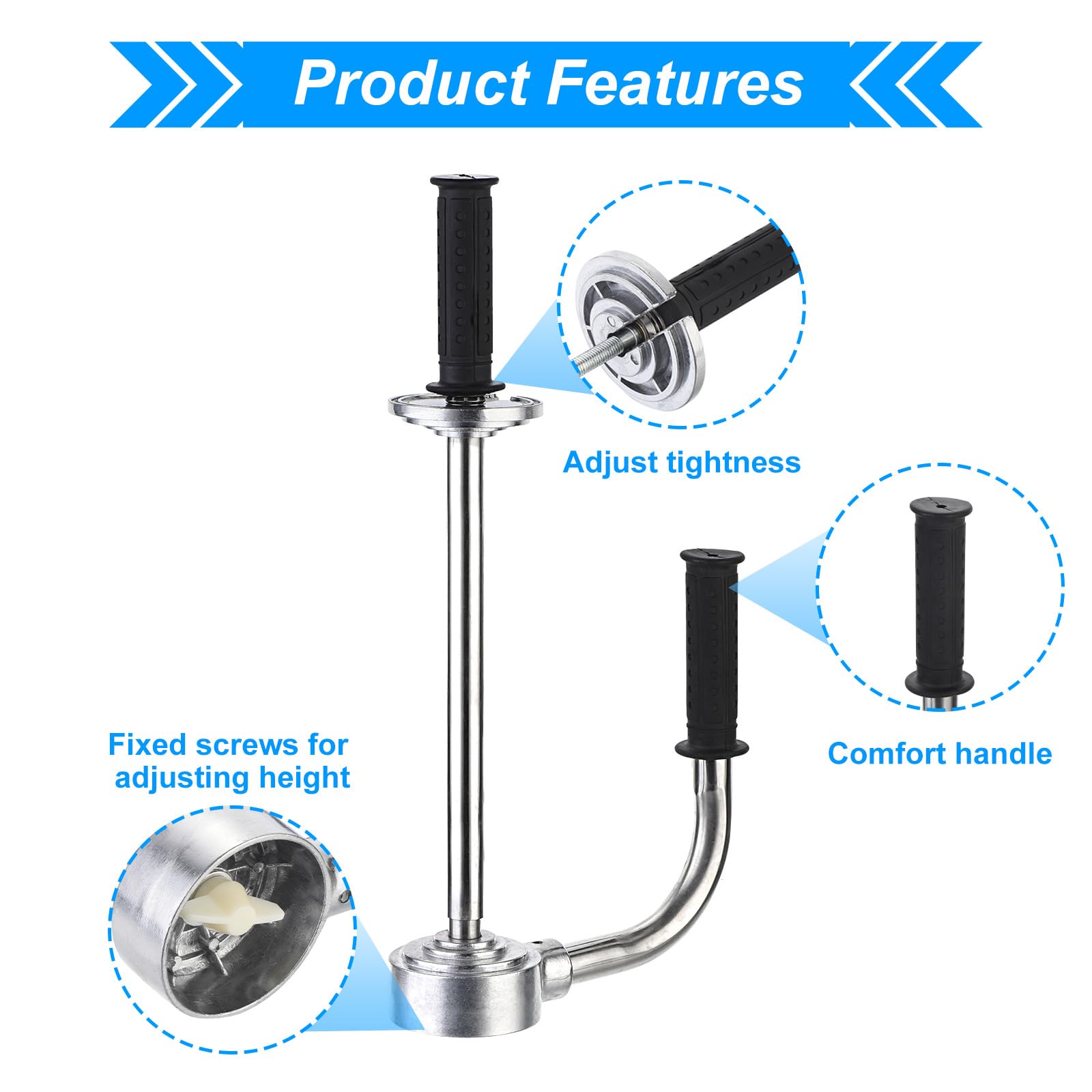 PATIKIL Rétractable Emballage Poignée, Extensible Emballage Distributeur Extensible Film Distributeur Réglable Hauteur Emballage pour 30-50cm/17,7-19,7pouce Extensible Emballage, Argenté