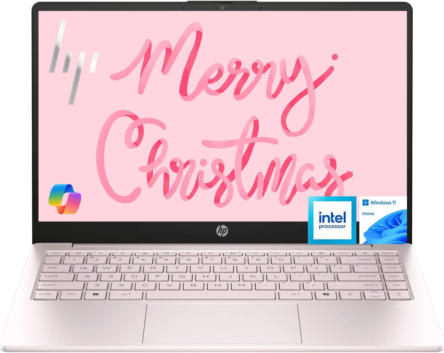 HP 14 Inch Laptop with 1-Year Free Microsoft Office 365, Intel Pentium 4-Core CPU, 16GB RAM, 512GB SSD, Intel UHD Graphics, WiFi 6, Pink, Windows11
