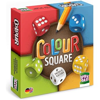 Game DAS!, Colour Square, Dice Game for the Whole Family, Strategic Play with Math Elements, for 1-6 Players from 8 Years