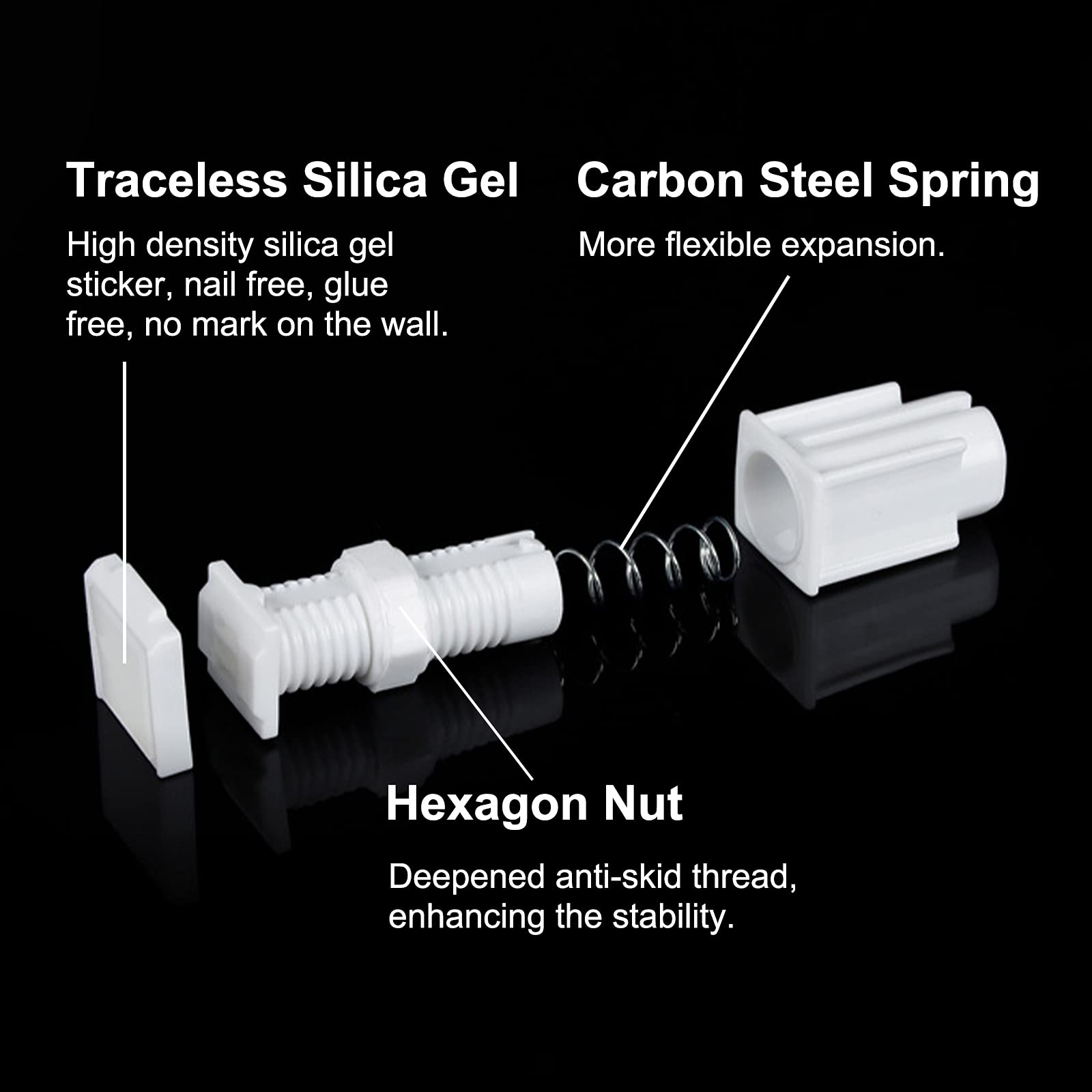 Staffe Adesive Per Tende Veneziane - 4 Pezzi, Montaggio Senza Trapano, Bianco - Foto 9