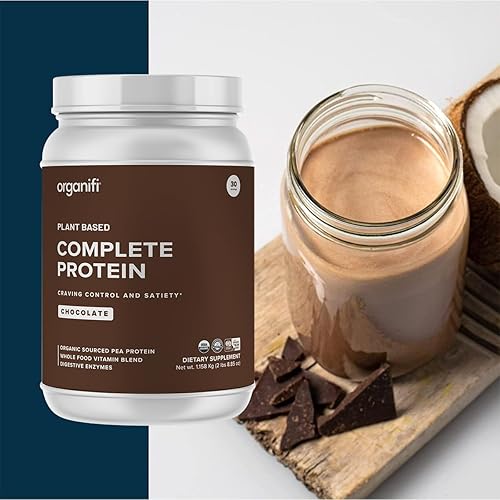 Miniatura 6 de Organifi Sabor completo de chocolate proteico - Proteína vegana orgánica a base de plantas - Suministro de 30 días - Apoya el control de antojos y