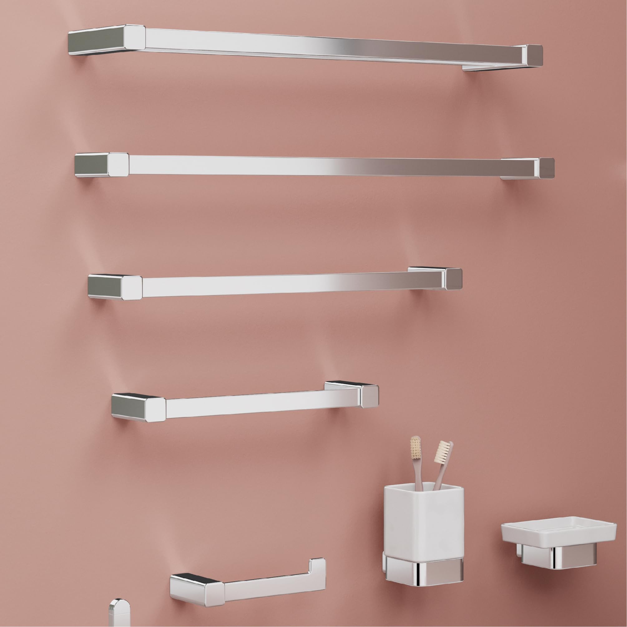 Gedy Spluga Towel Bar 30 cm Chrome - Image 4