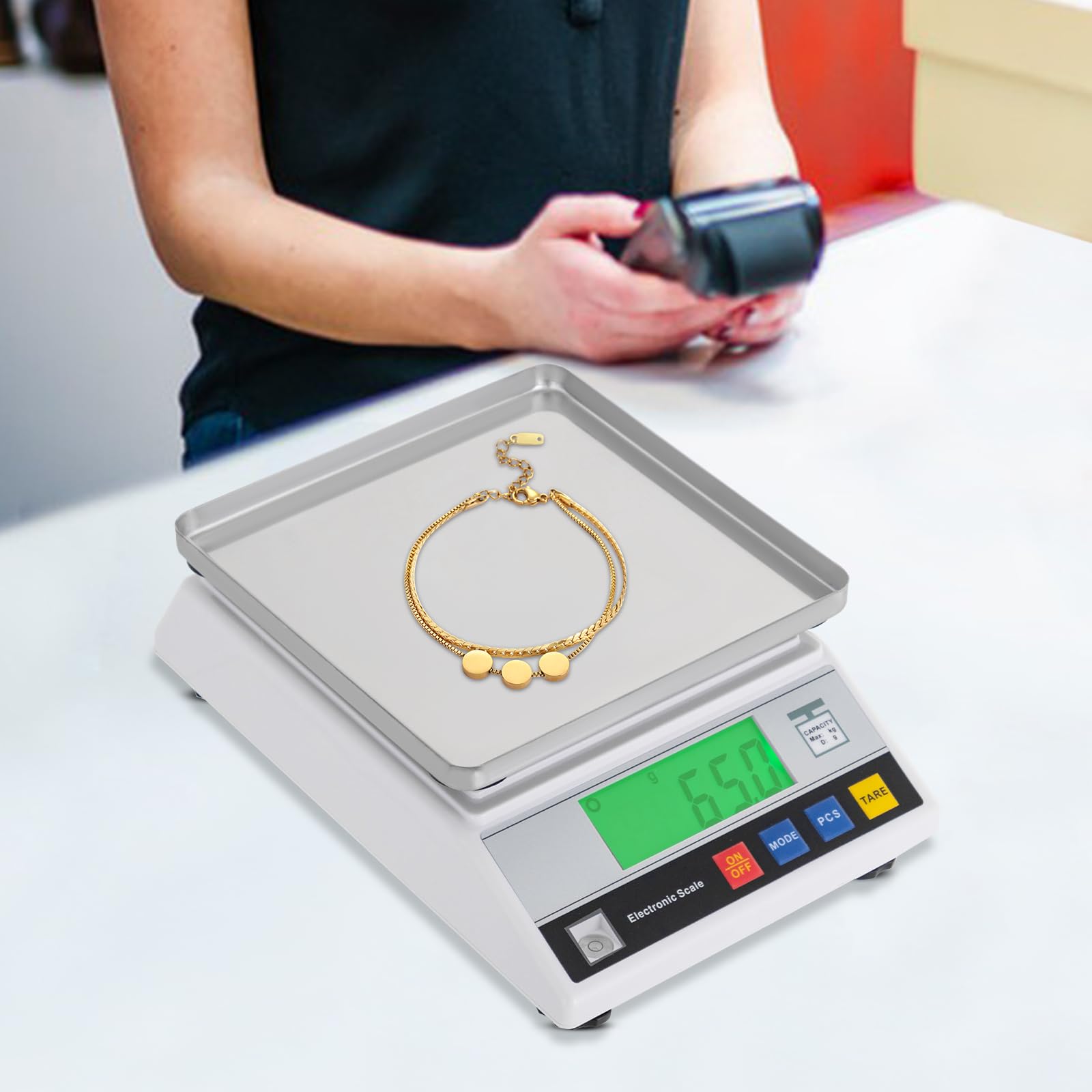 Balanza Analítica de Alta Precisión Balanza Electrónica Digital Industrial de Precisión de Laboratorio Científica Inteligente con Función de Conteo y Tara