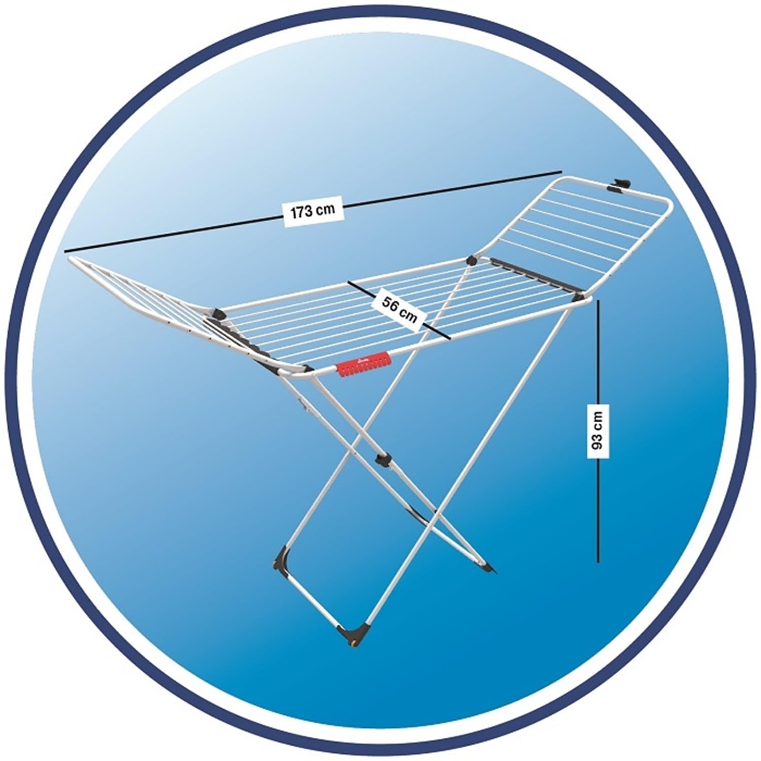 Vileda Wäscheständer Stahl, Aluminium, Trockenleinenlänge: 20m, Weiß