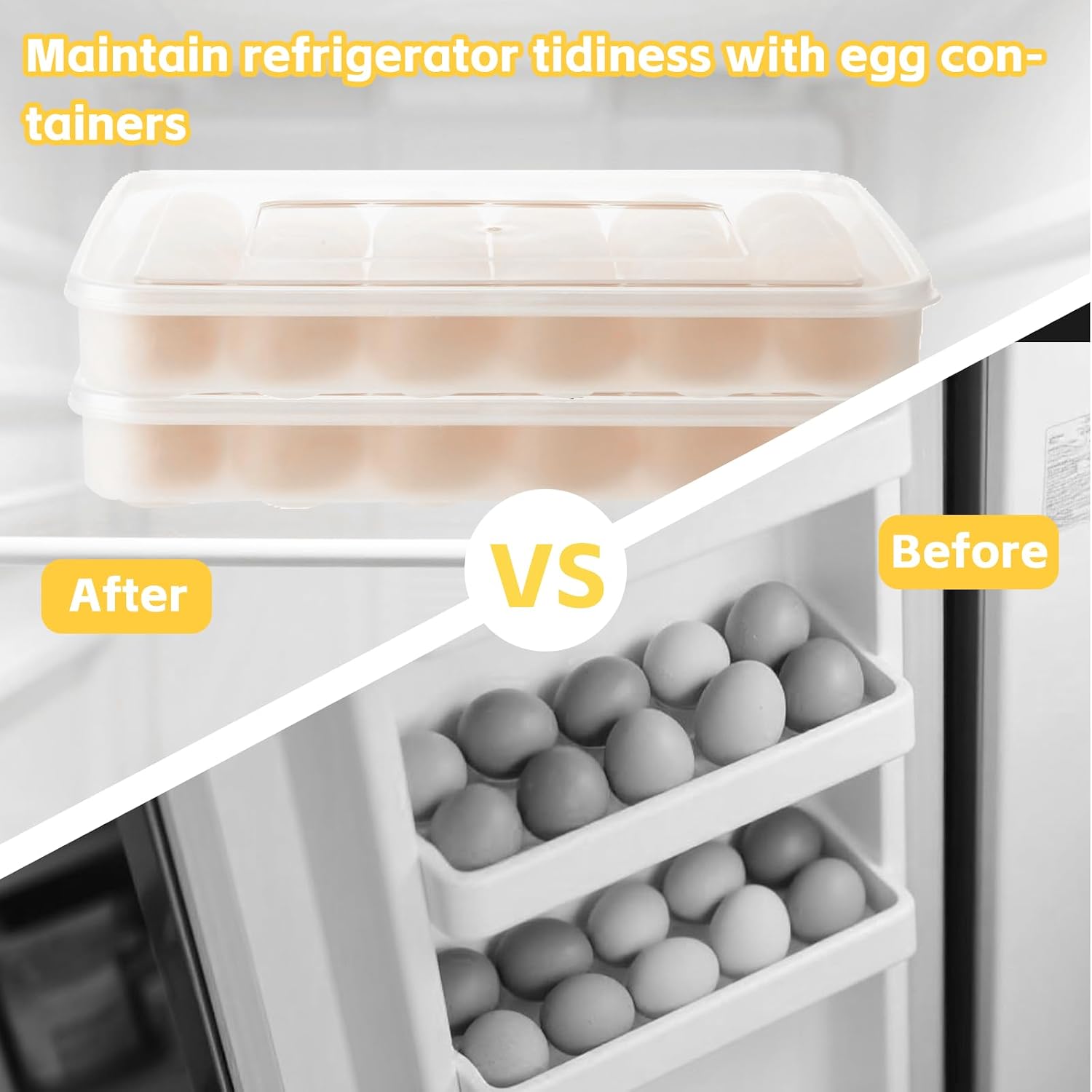 3 Pack Deviled Egg Containers with Lid, 90 Clear Deviled Egg Platter Carrier Holder Tray Fridge Stackable Countertop Portable Egg Platter for Party, Easter, Travel