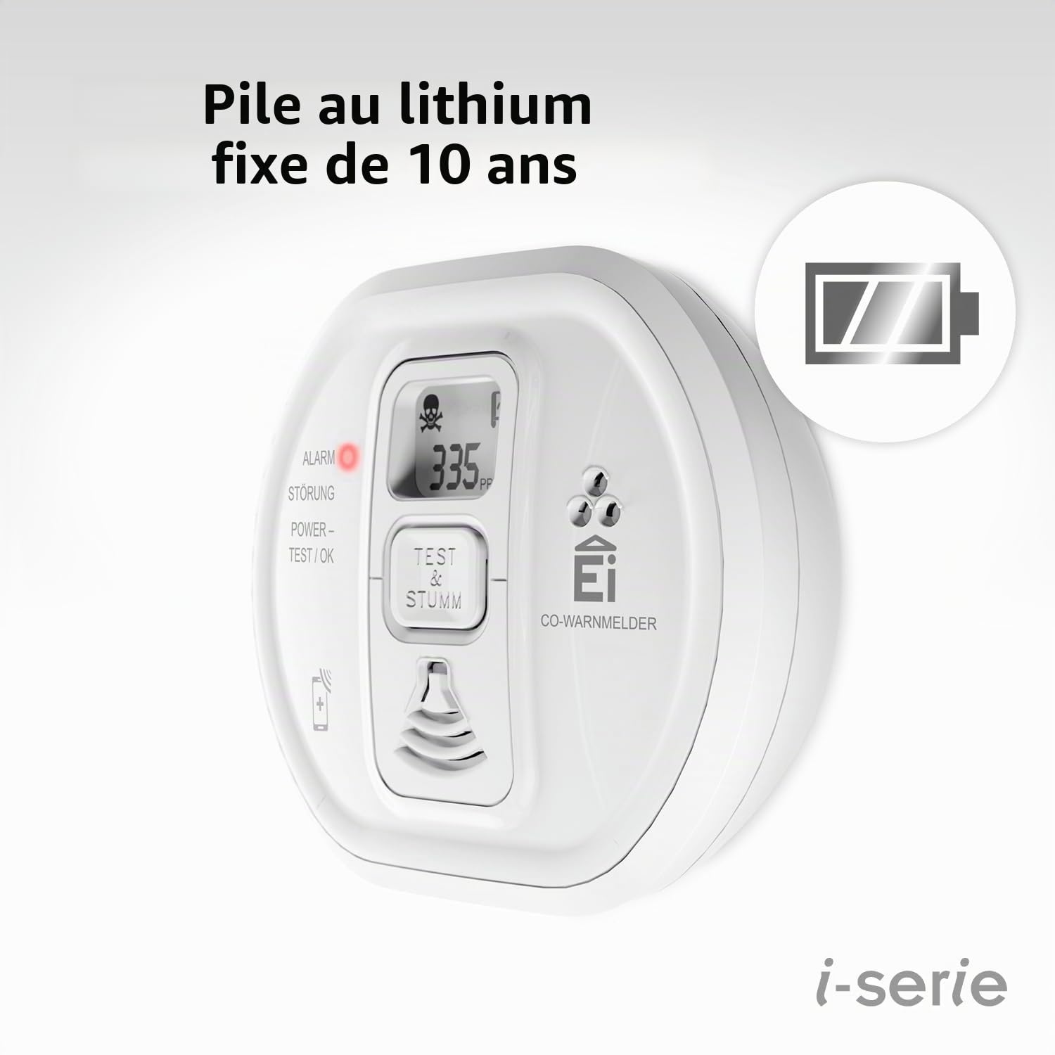 EI Electronics Ei208IDW i-Serie Détecteur de monoxyde de Carbone