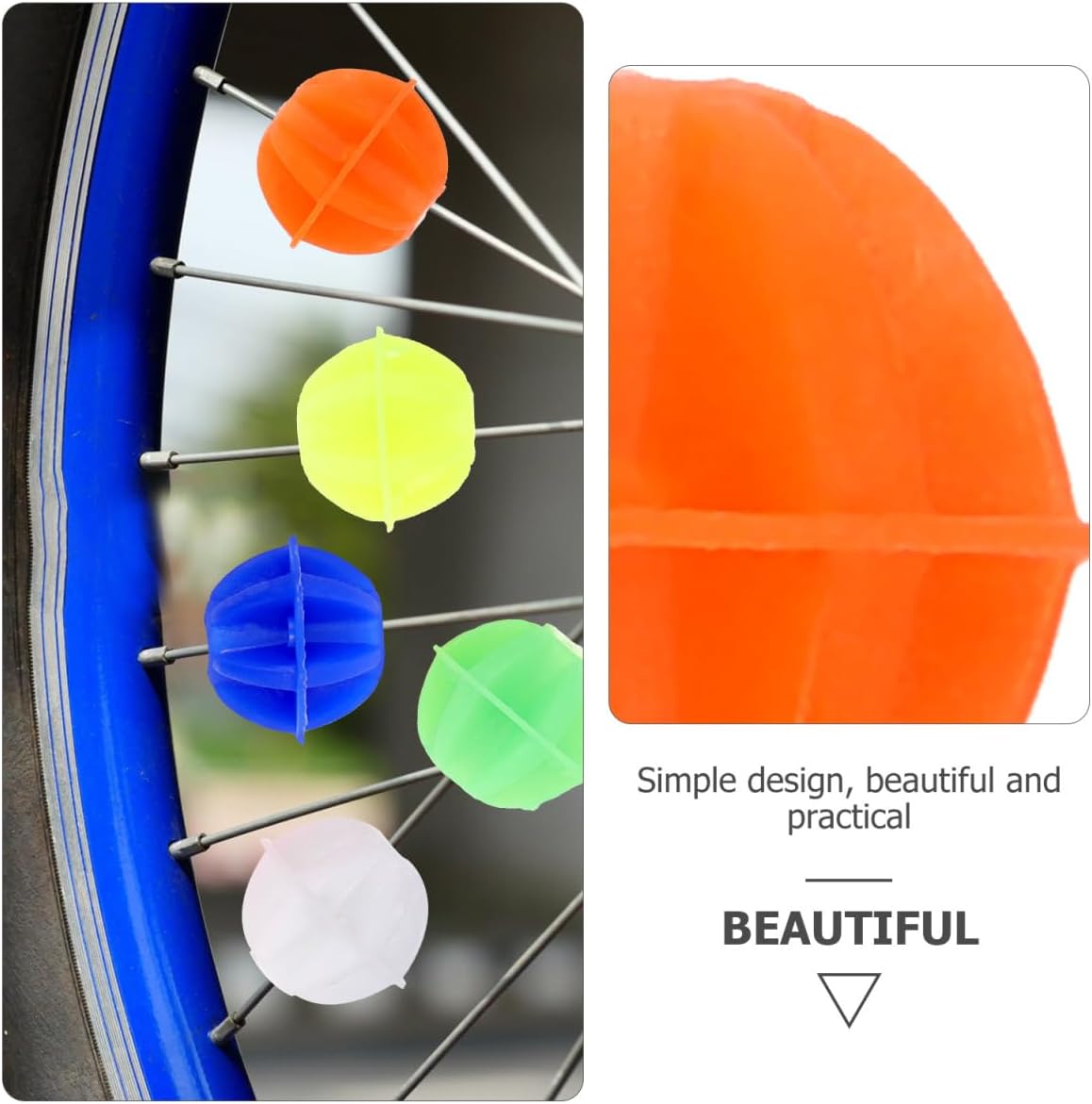 YARNOW 61Pcs Bike Wheel Spoke Charms Plastic Spoke Decorations