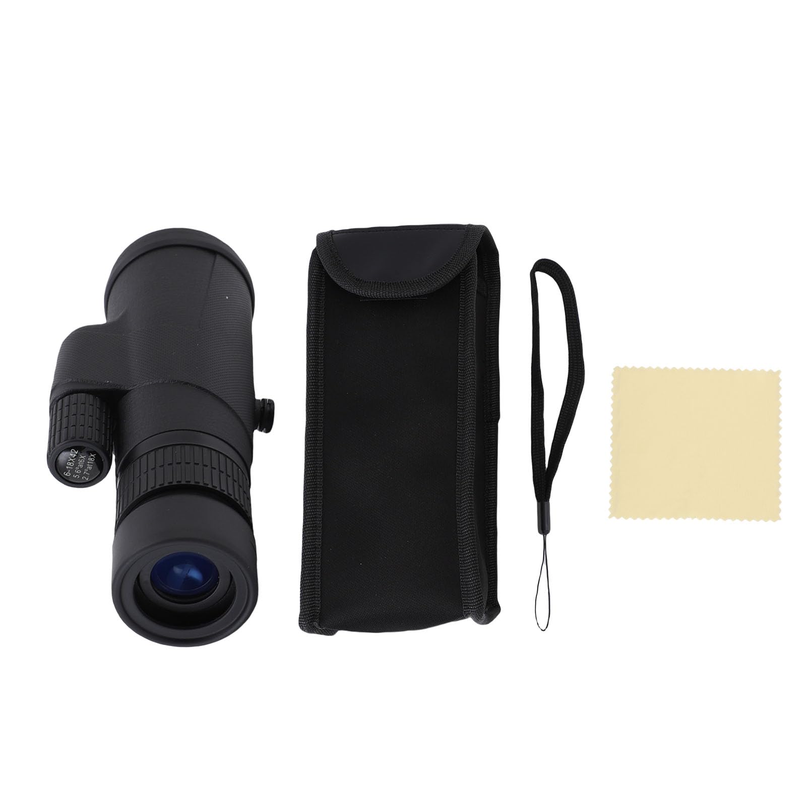 Eujgoov Telescopio Monoculare, Monoculare Ad Alta Potenza con Zoom 6x-18x con Armatura in Gomma per il Birdwatching, Campeggio Ed Escursionismo