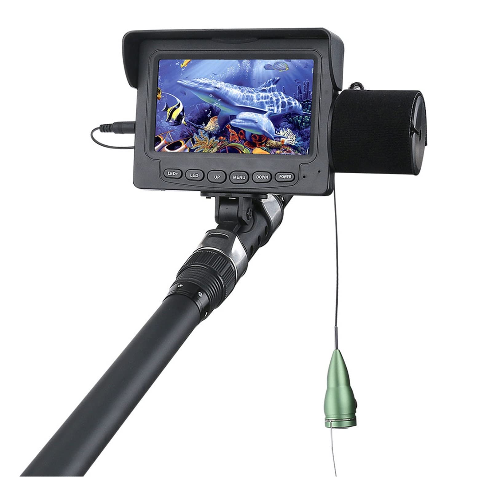 1. 5m 1000TVL. Fisher Fisher Podwodny Kamera Fishing 4.3" LCD Monitor 6szt 1 W. biały PROWADZONY Kamera Night Vision do połowów,Długotrwały Akumulator(White LED 30m Cable)
