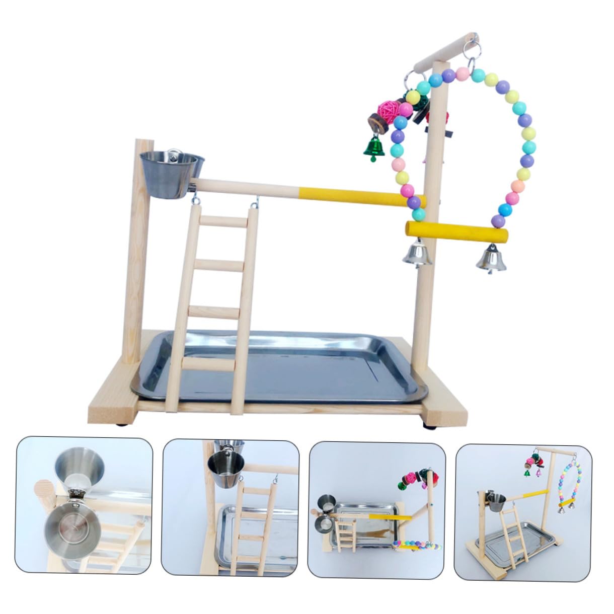 1juego Soporte De Entrenamiento para Aves De Juguete para Periquitos y Parque De Diversiones Interactivo para Mascotas y Duradero para Entrenamiento Mesa