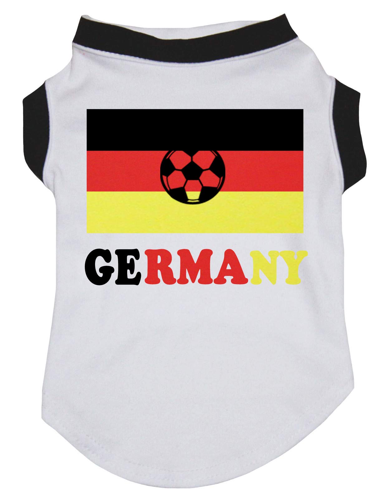 T-shirt pour chien motif Allemagne blanc en textile premium