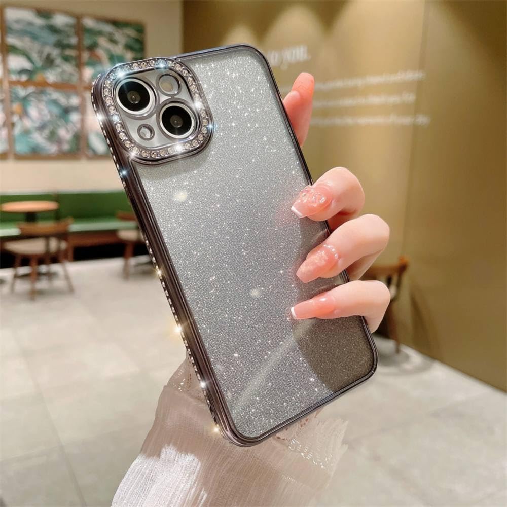 Coque iPhone 14 Pro diamant dégradé contre les rayures avec style noir - 7