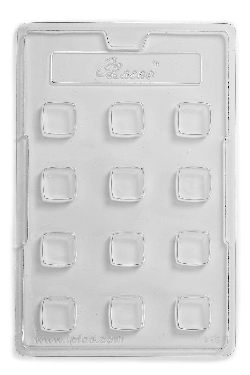 Quadrato liscio coperchio stampo per cioccolatini 12 cavità per adattarsi a base quadrata per cioccolatini x 10
