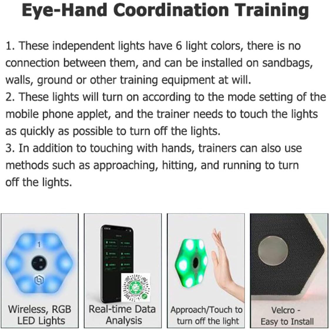 Kit di allenamento per l'agilità con luci di reazione per migliorare i riflessi e il tempo di reazione nello sport