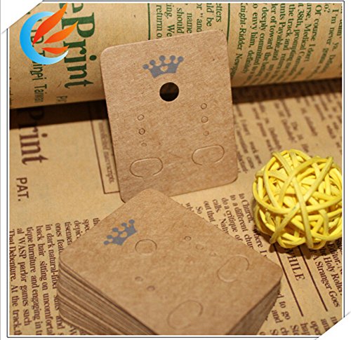 Itkcozcg Lot de 100 étiquettes en papier kraft, étiquettes à suspendre, pour colliers, bracelets