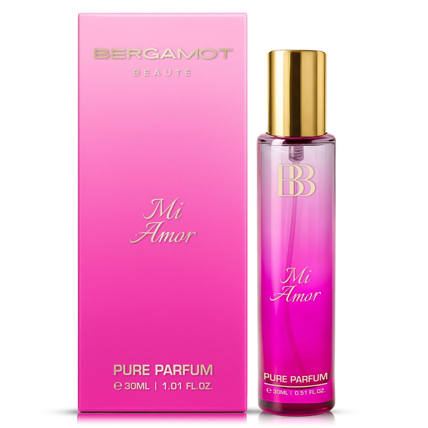 Bergamot Beaute MI AMOR Pure Parfum | Pear, Rose & Cashmere | 12+ Hrs Long Lasting Perfume for Women | Higher Concentration than Eau De Parfum 30ML