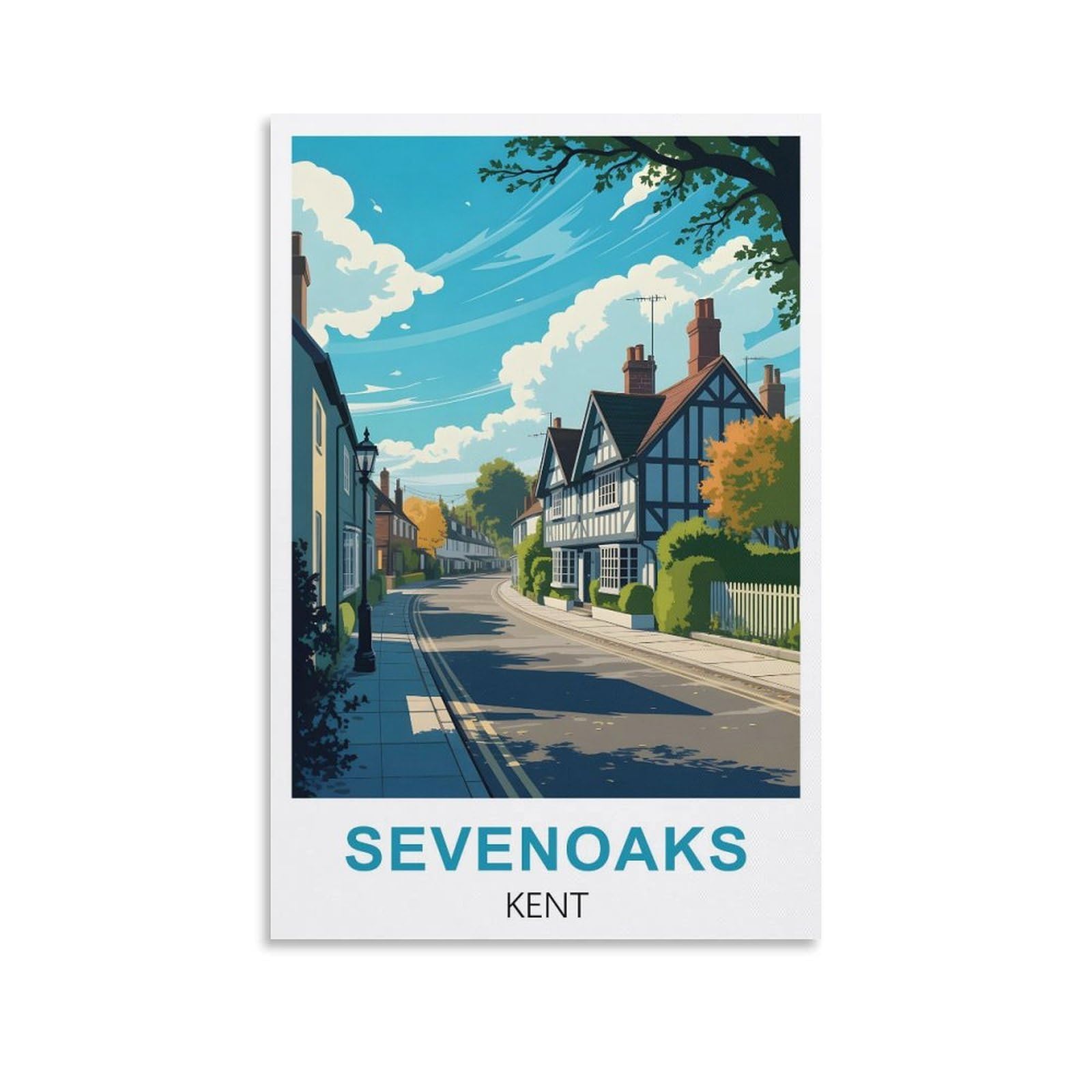 EZMLFA DIY Diamond Painting,Sevenoaks Kent 5D Landscape Diamond Painting Kits for Adult, Gem Art Crystal Art Kits for Adults, for Home Wall 50x60cm