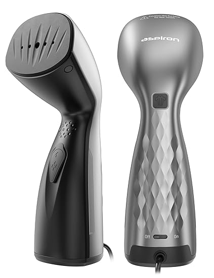 Vertical Ironer, Aspiron 1200W Quick Heating 25s Vertical Iron, Steam 30 g/min, Capacity 220 ml, Stainless Steel Plate (Grey)