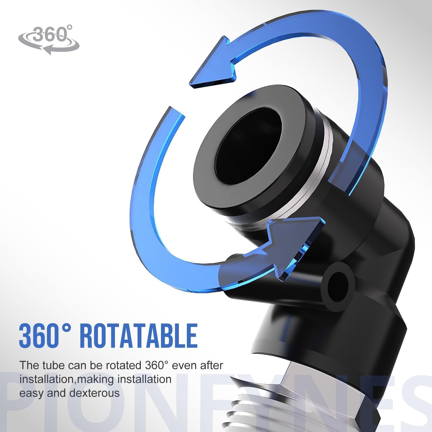 12PCS Pneumatic Elbow and Straight Combination 1/2 Inch Tube OD x 1/2 Inch NPT Thread Push to Connect Fittings