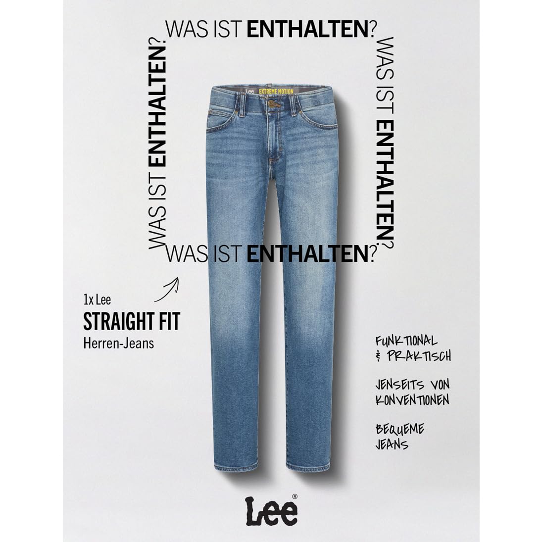 Lee Herren Straight Fit Xm Extreme Motion Jeans – Bild 8