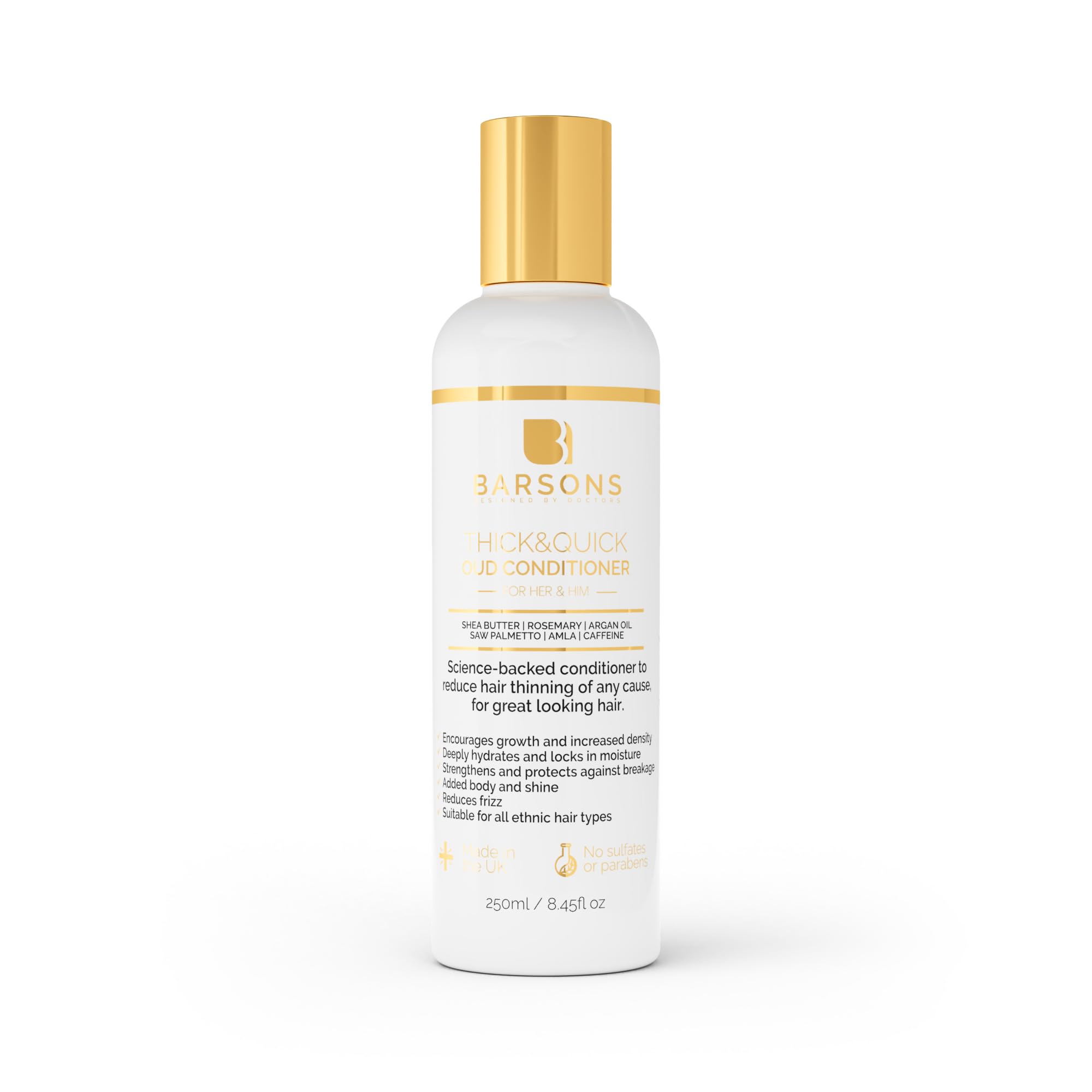 BARSONS Oud Hair Growth Conditioner, White, 250 ml (Pack of 1)