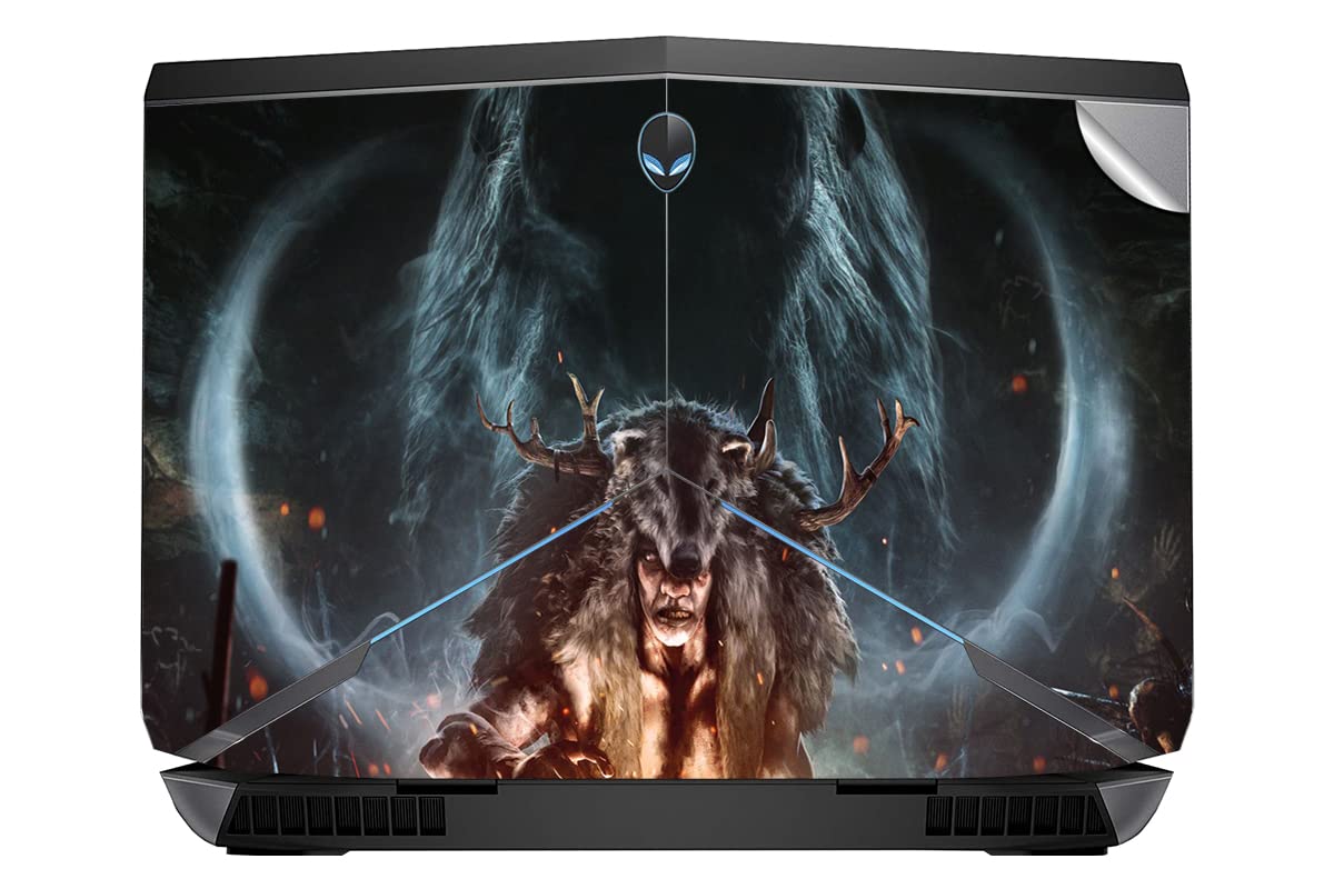 GADGETS WRAP Printed Vinyl Top Only Skin Sticker Decal for Alienware 17 inch - Far Cry Primal Legend of The Mammoth Missions