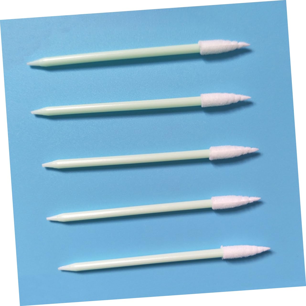 FRCOLOR 100pcs Camera Wiping Rod Camera Wipe Stick Printhead Wiping Rod Stoneware Wiping Sticks Cleaning Supplies for Cars Wipe Stick Cotton Swabs Green Stem Cotton Swabs Light Green