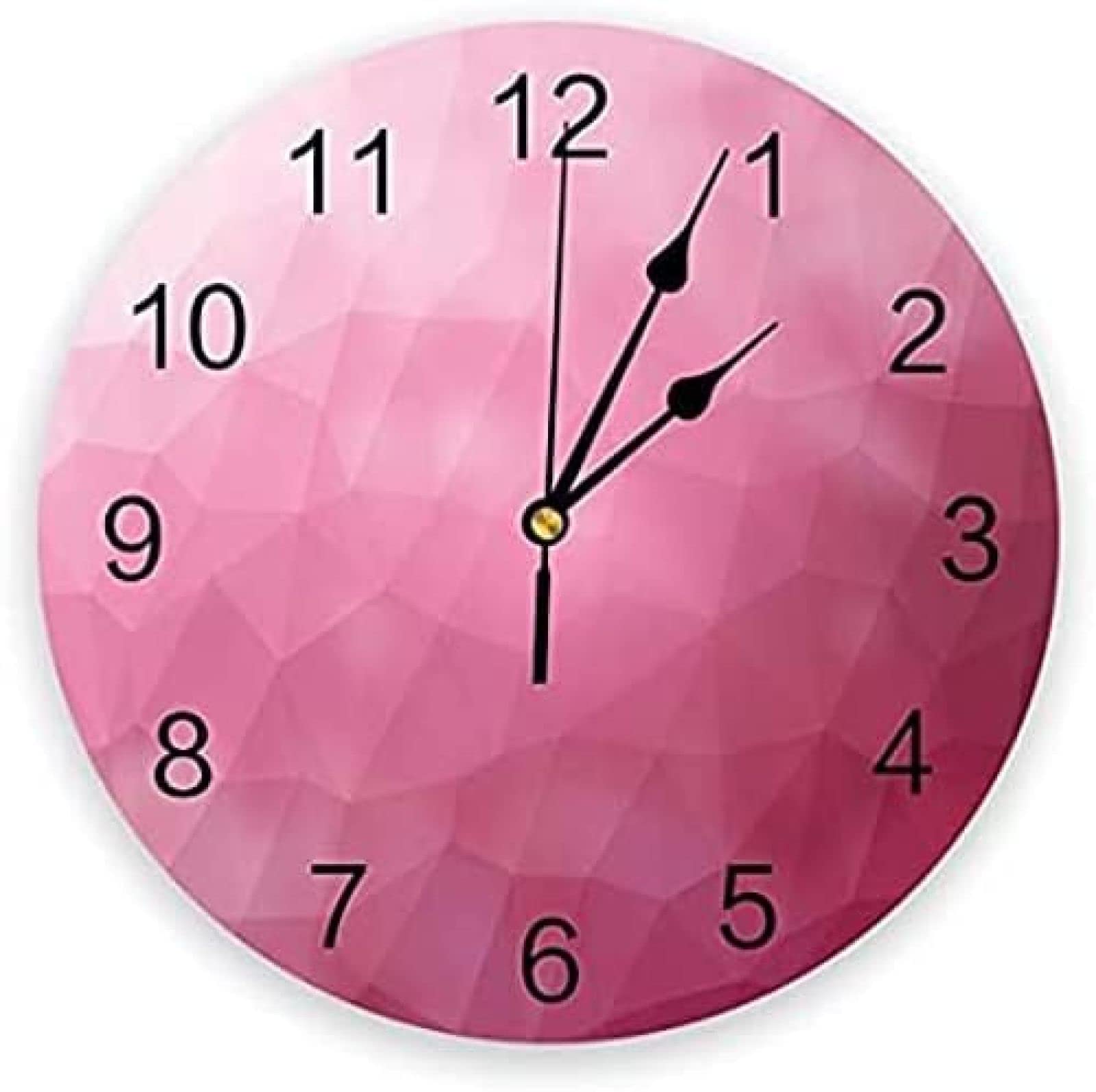Modern Wall Clock Simple Living Room Wall Clock Texture Three-Dimensional Pink Coffee Shop Art Clock Study Bedroom Modern Design Mute Wall Clock