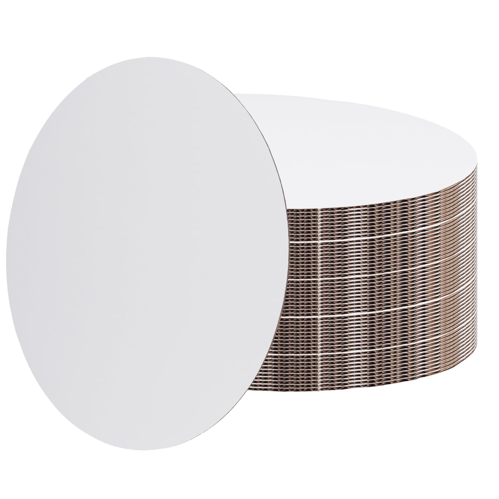 LEXININ Tablero de tarjetas de pastel blanco de 25 cm, base redonda para tartas y cupcakes