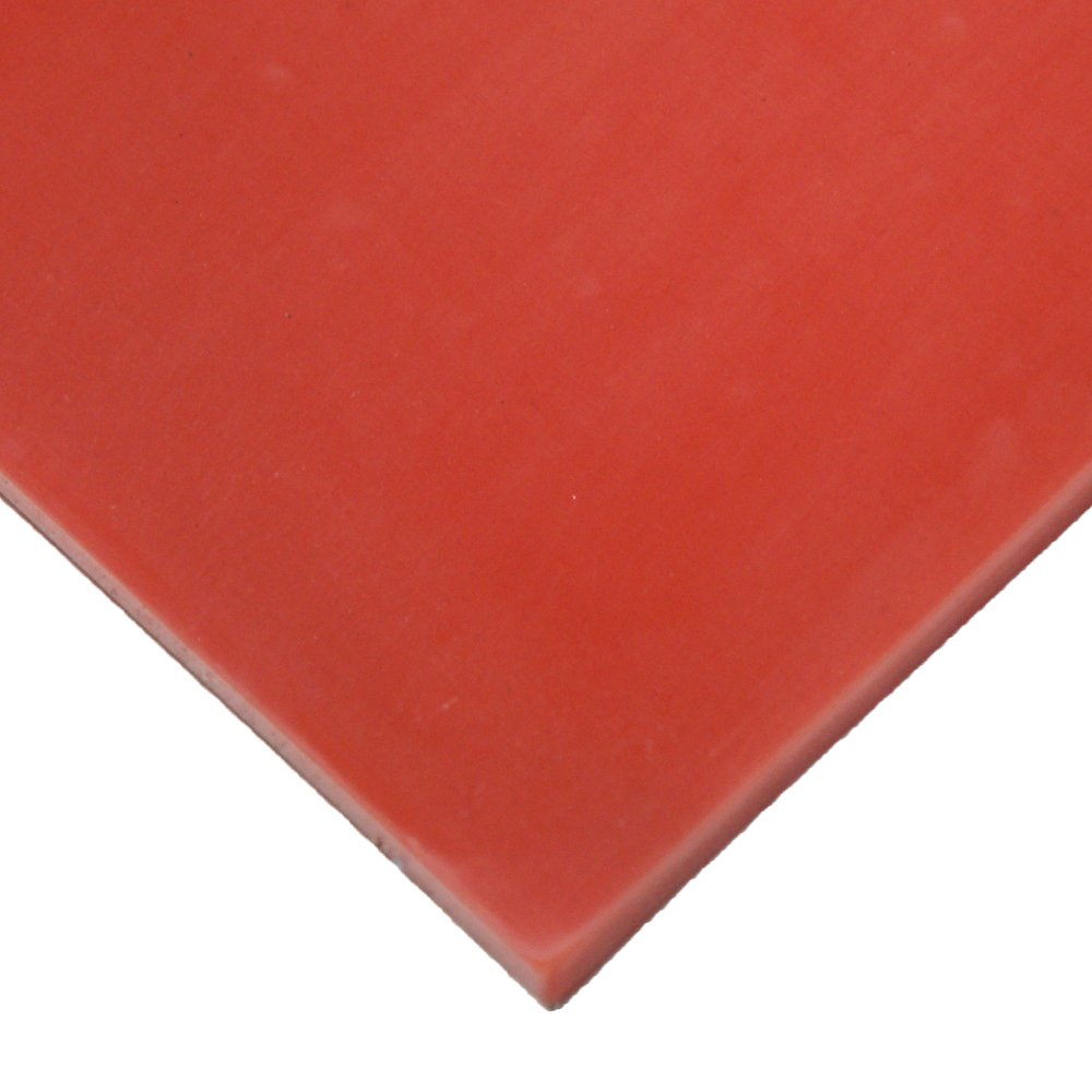 Rubber-Cal Silicone - Commercial Grade Red/Orange - 60A - Rubber Sheets & Rubber Rolls - 1/16