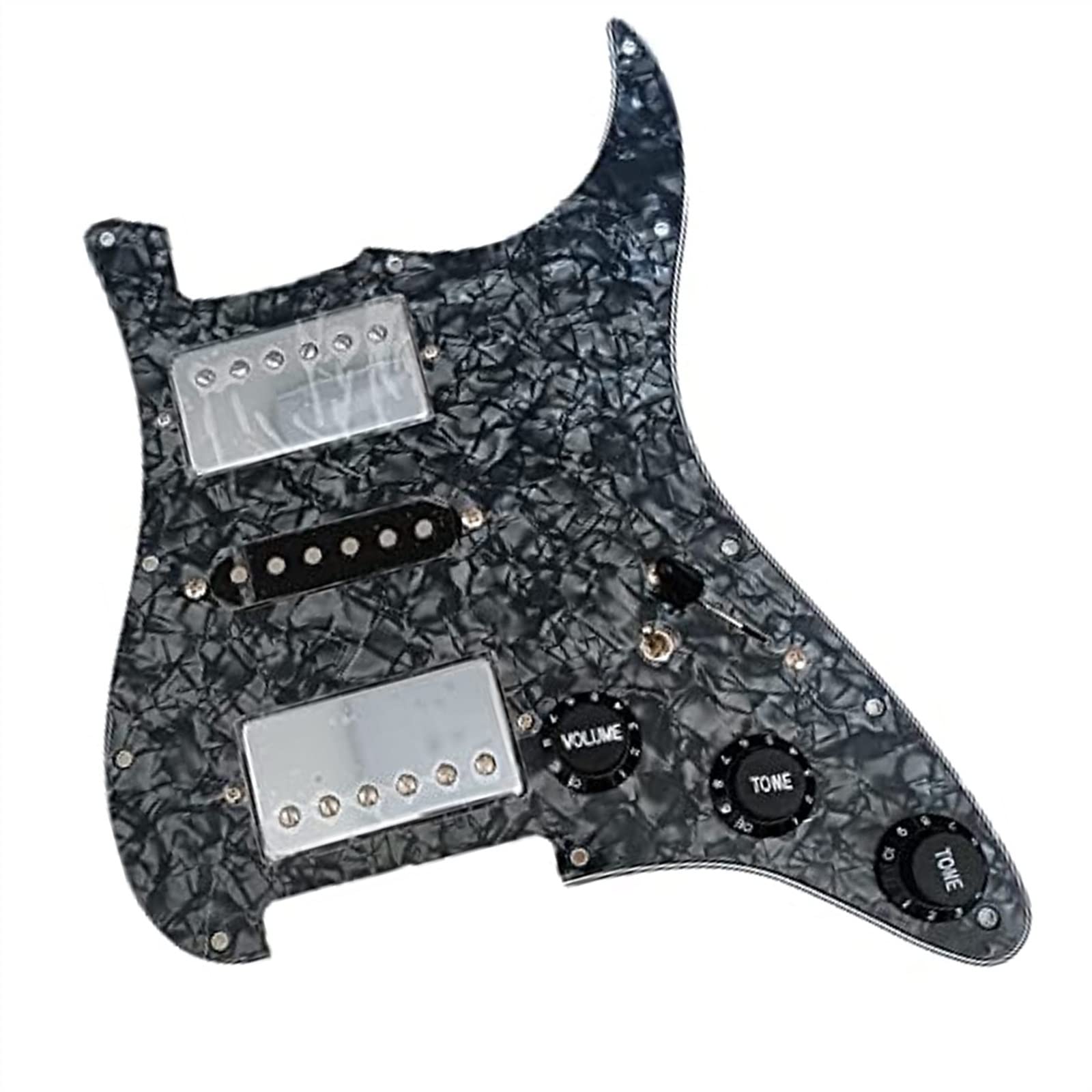 Juego De Golpeador De Guitarra Eléctrica Precableado HSH, Pastillas Humbucker Alnico V Multifunción Para For ST Guitarra Guitarra Precableado Golpeador