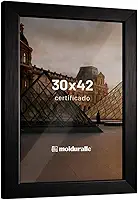 Moldura A3 30x42 de Madeira Preto com Vidro para Certificado Quebra-cabeça Diploma Foto Decoração Sala Escritório Premium MOLDURALLE (1, 30 x 42)