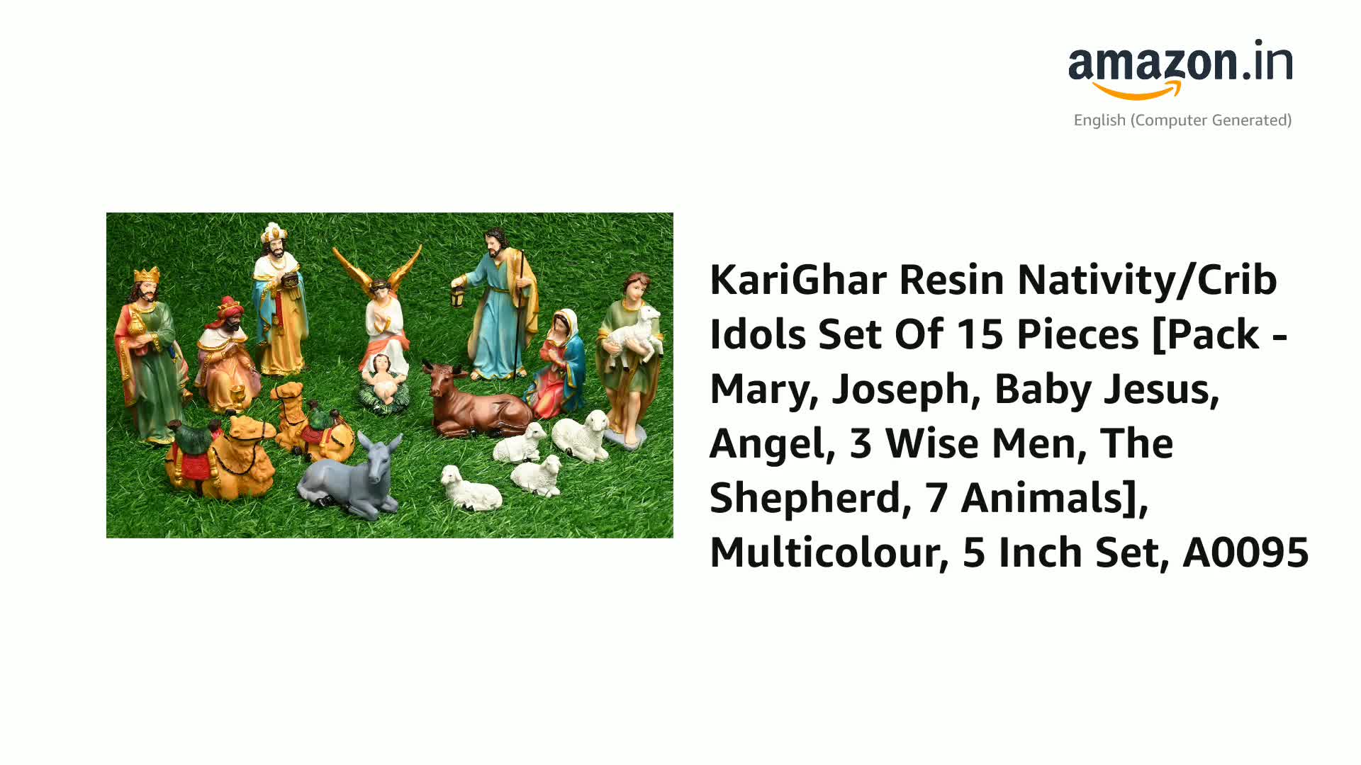 Buy KariGhar Resin Nativity/Crib Idols Set Of 15 Pieces [Pack