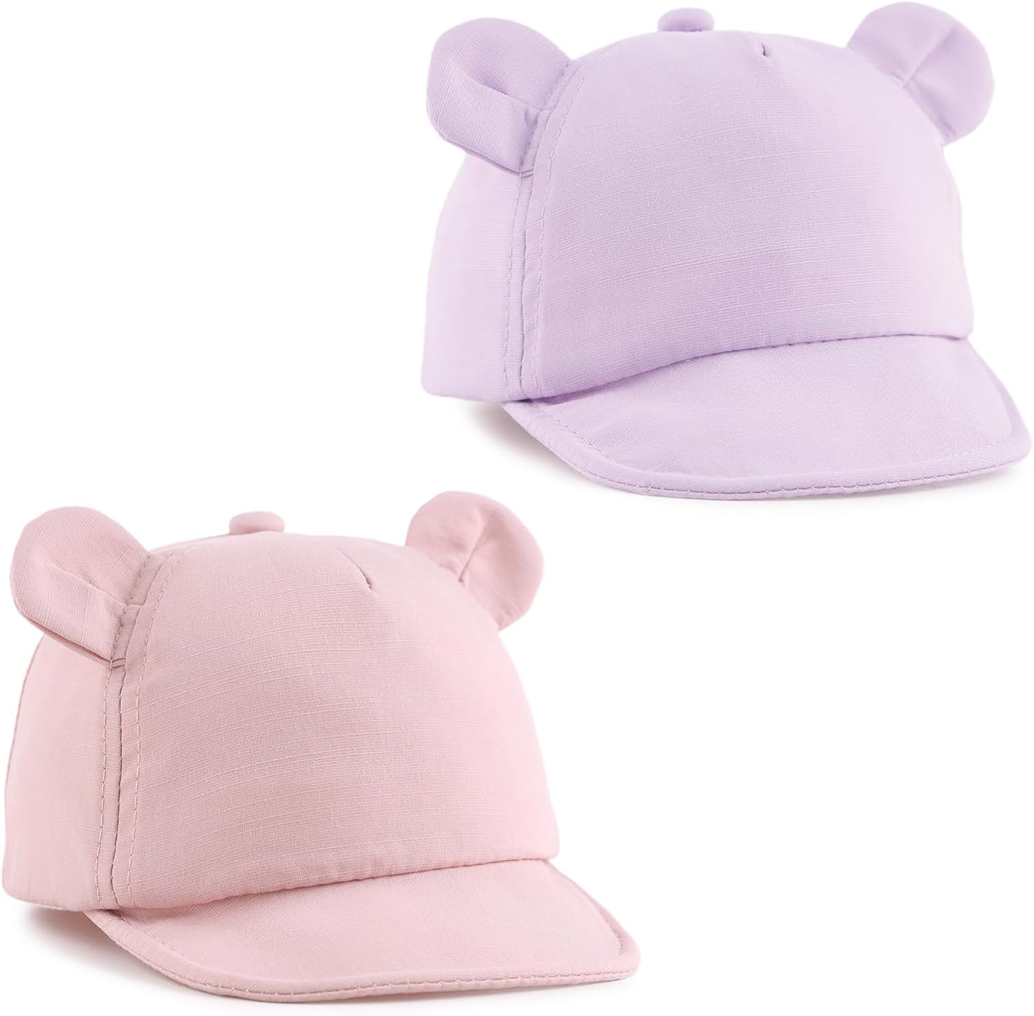 Baby Baseball Hat for Toddler Bear Sun Hats Cotton Infant Ball Caps Kid Adjustable Baseball Cap for Boys Girls 3-24M